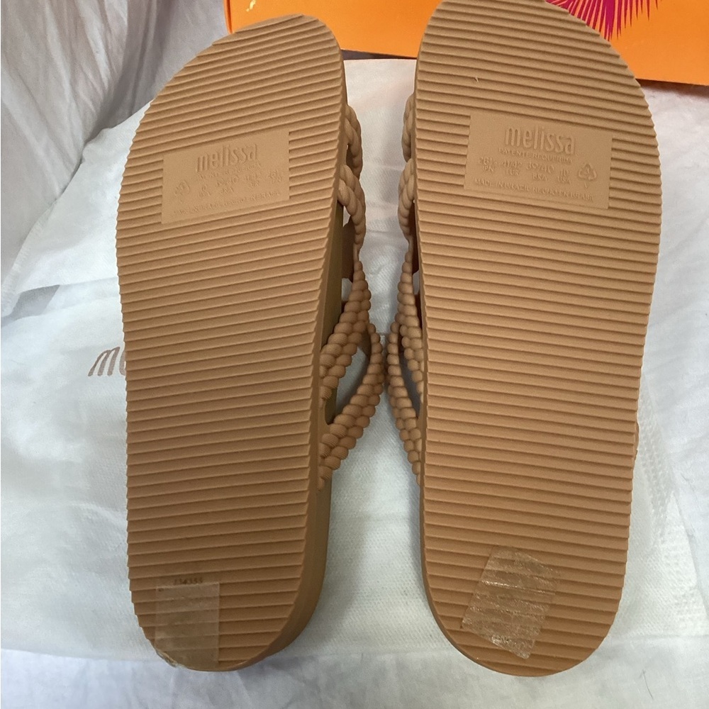 Melissa Cosmic + salinas AD NIB Tan Sandals, Women’s Size 10M - Picture 5 of 11